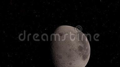 月亮背景现实视频。 <strong>月球</strong>是一个围绕<strong>地球</strong>运行的天体. 图像的元素